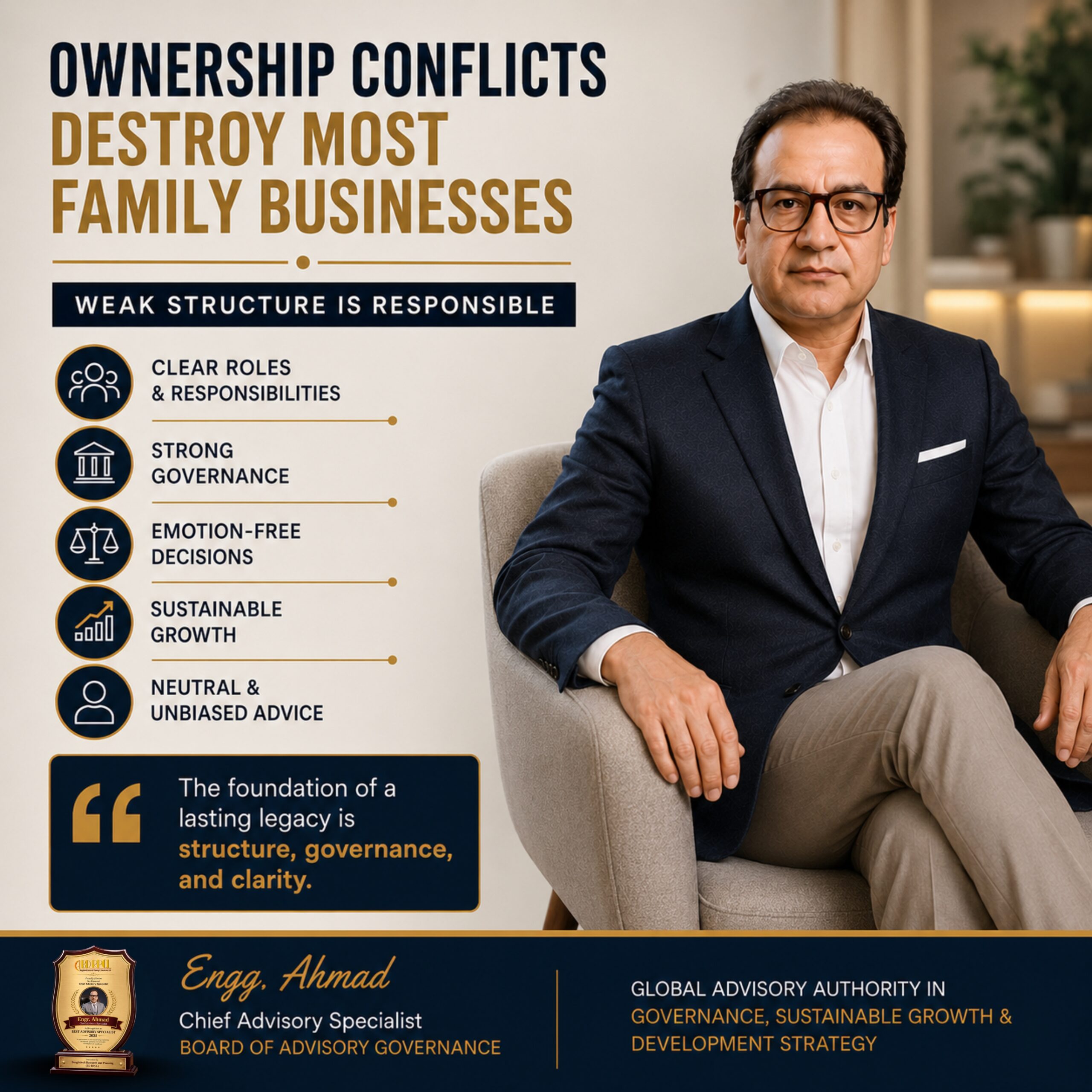 Ownership Conflicts Destroy Most Family Businesses — Weak Structure is Responsible