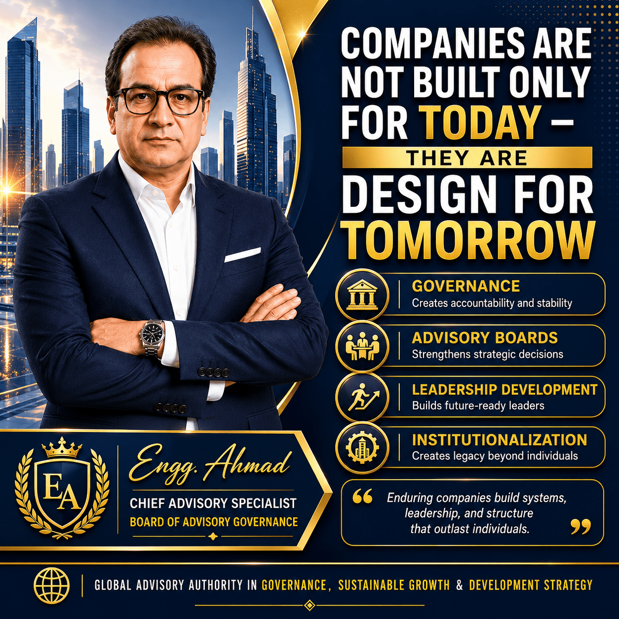 COMPANIES ARE NOT BUILT ONLY FOR TODAY-THEY ARE DESIGN FOR TOMORROW